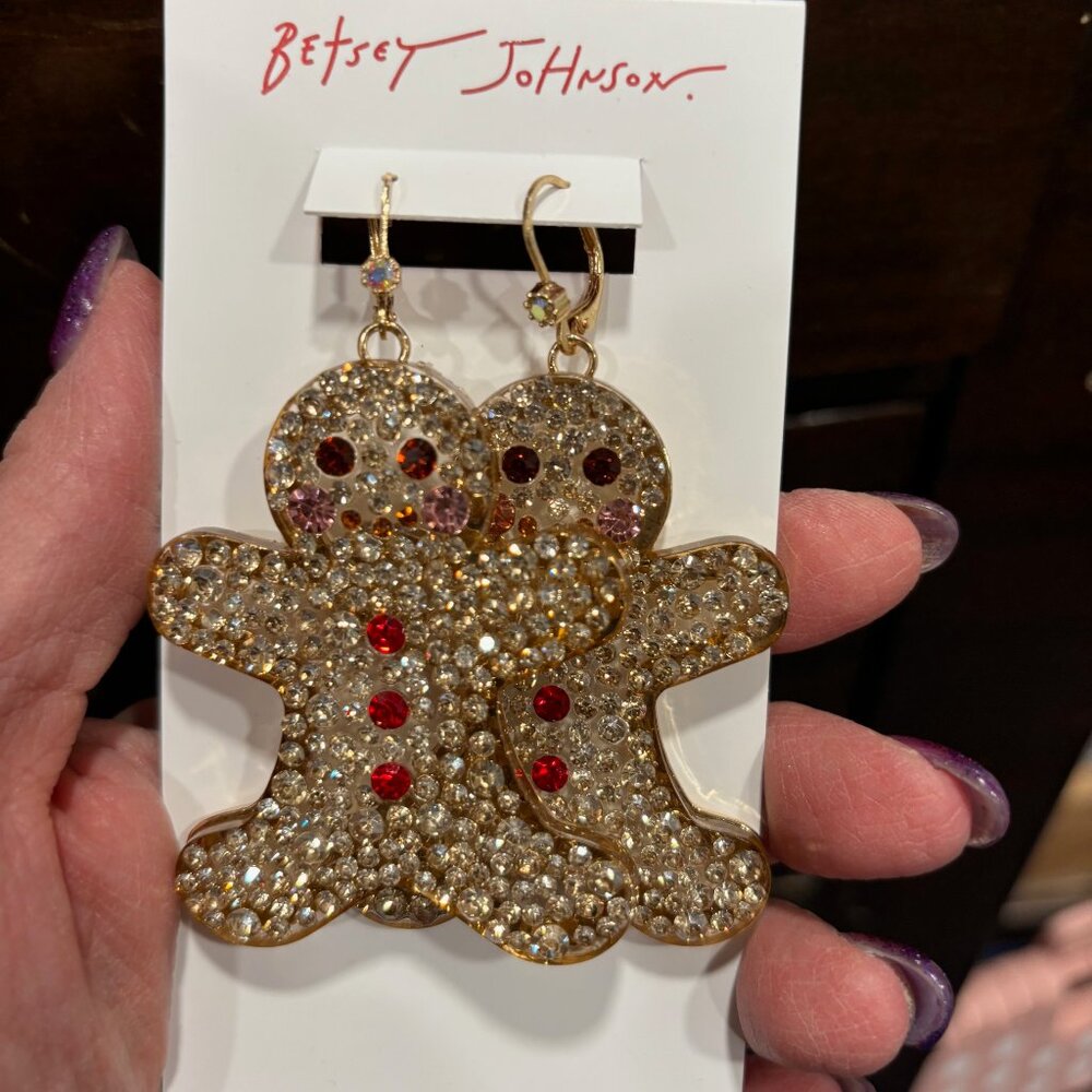 Betsey Johnson Gingerbread Earrings